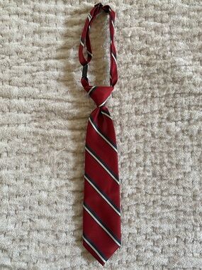 The Children's Place Boys Red Striped Adjustable Clip-On Tie